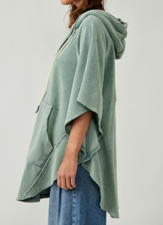 Beach Love Poncho Blue Surf