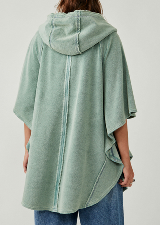 Beach Love Poncho Blue Surf