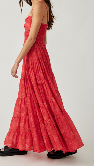 Sundrenched Printed Maxi Hot Pink Combo