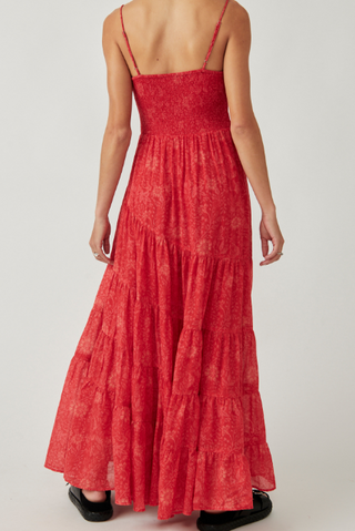 Sundrenched Printed Maxi Hot Pink Combo