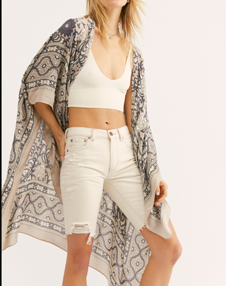 Magic Dance Border Print Kimon Mushroom Combo