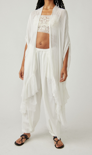 Whisper Washed Ruffle Kimono