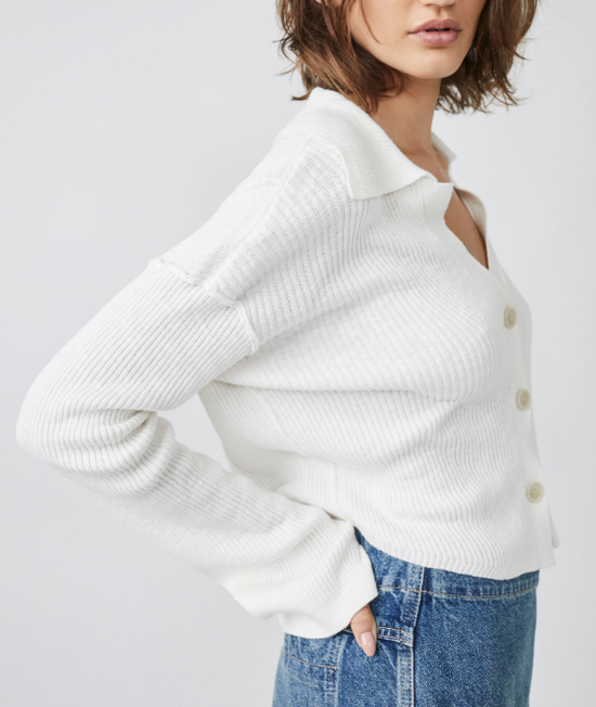 Ella Sweater Shirt Ivory