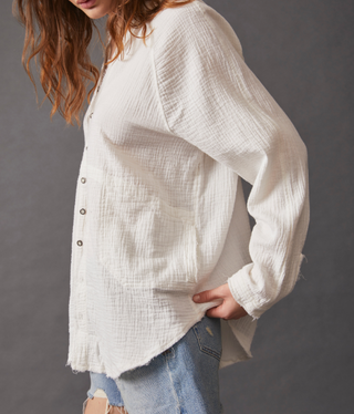 Summer Daydream Button Down White