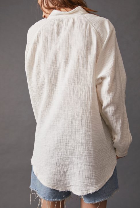 Load image into Gallery viewer, Summer Daydream Button Down White
