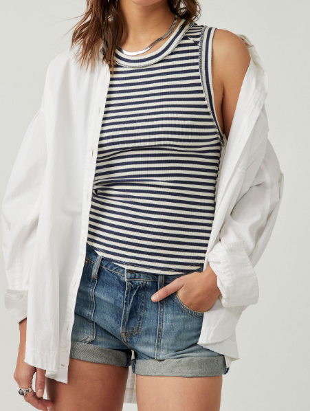 Kate Tee Stripe Navy Combo