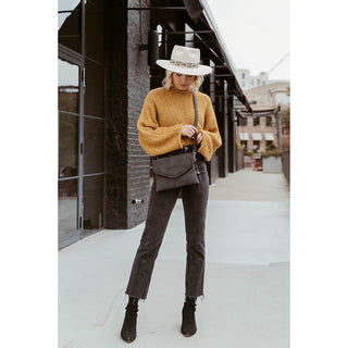 Sloane Flapover Crossbody w/ Whipstitch (All Colors)