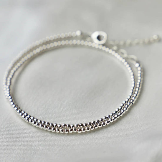 STERLING SILVER DOUBLE WRAP BRACELET