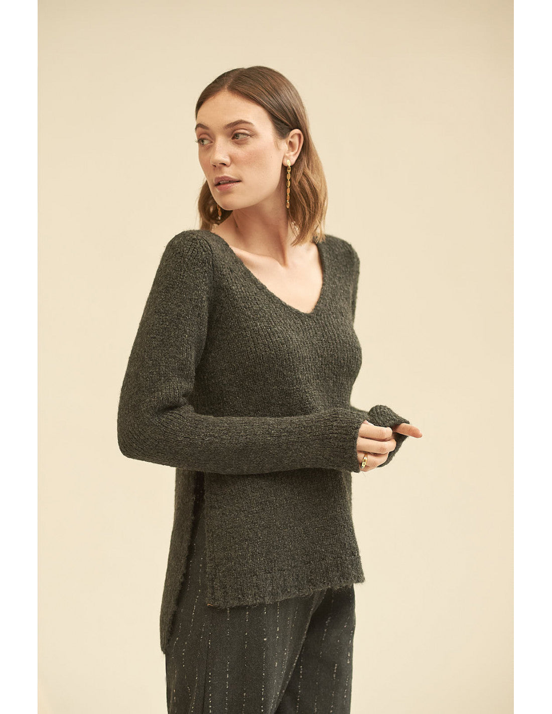 Basil Jersey Sweater Anthracite