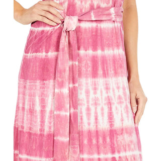 V-Neck Midi Dress Vintage Berry