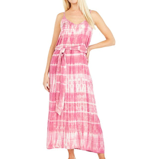 V-Neck Midi Dress Vintage Berry