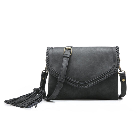Load image into Gallery viewer, Sloane Flapover Crossbody w/ Whipstitch (All Colors)

