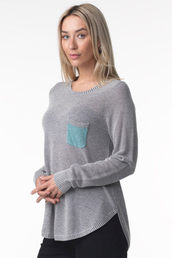 Waffle Stitch Sweater Grey