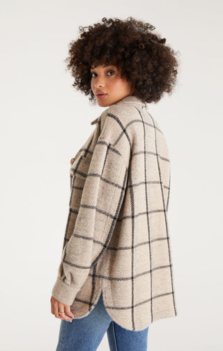 Plaid Tucker Jacket Off White