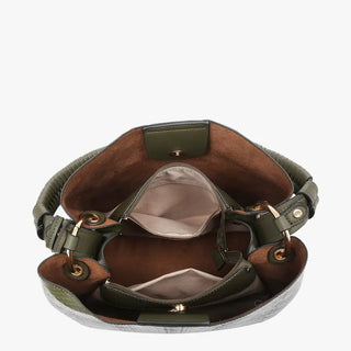 Olivia Snake Print Hobo Beige