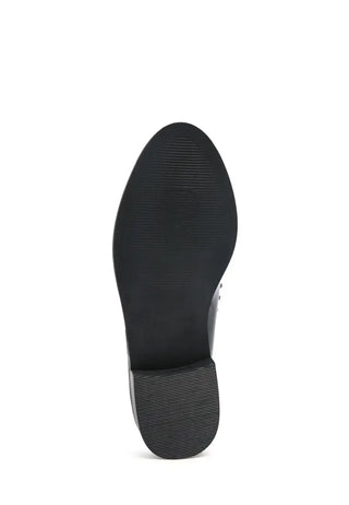 Emilia Black Stud Penny Loafers