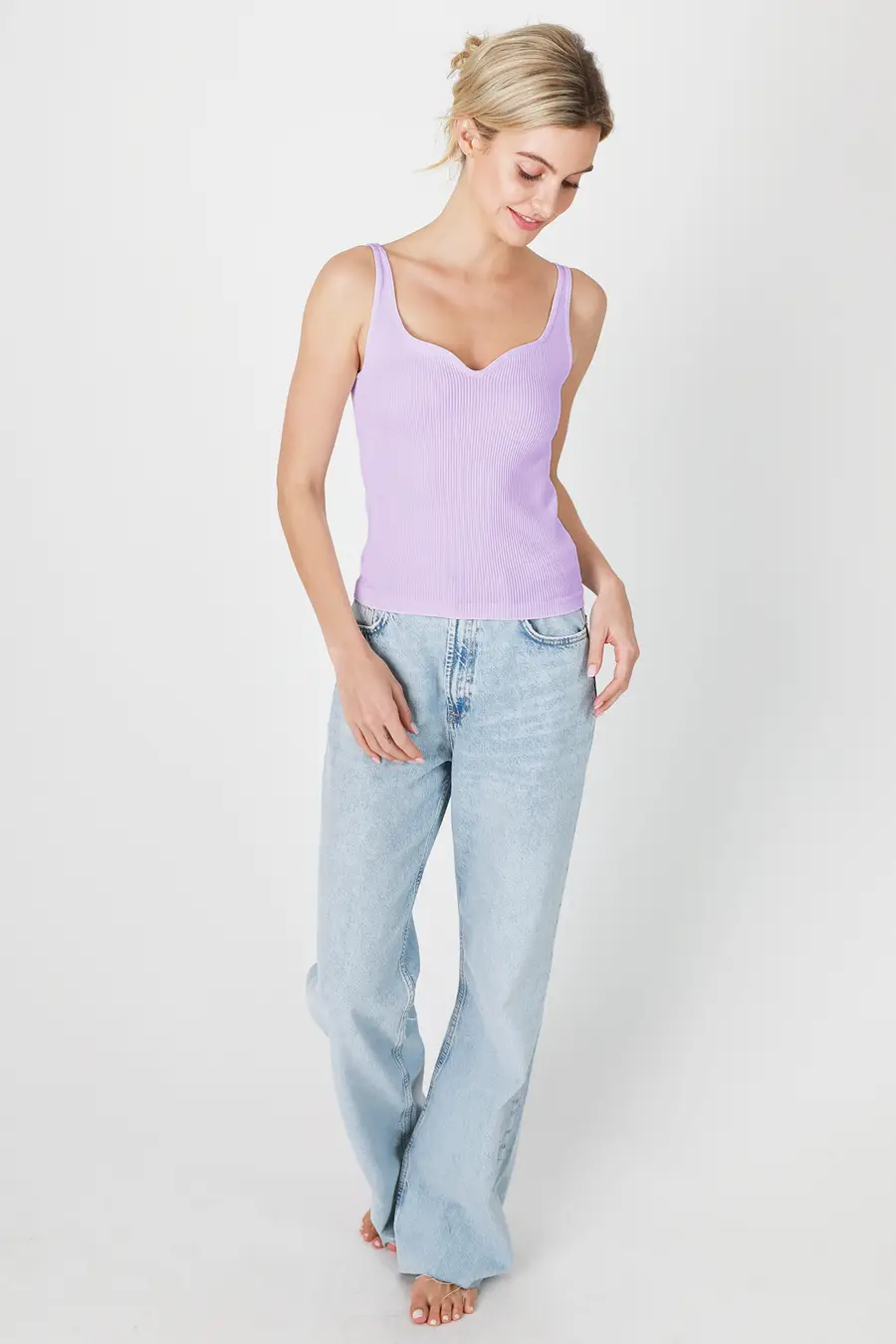Load image into Gallery viewer, Ribbed Sweetheart Tank Top
