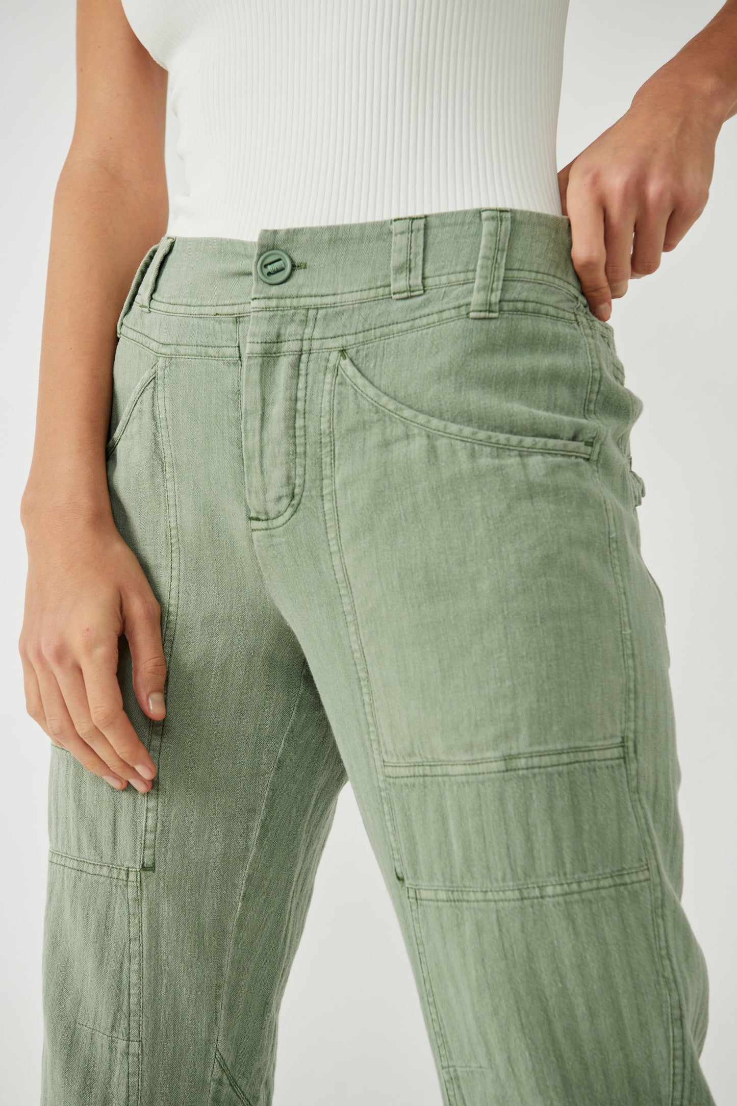 Big Hit Slouch Pant Oil Green