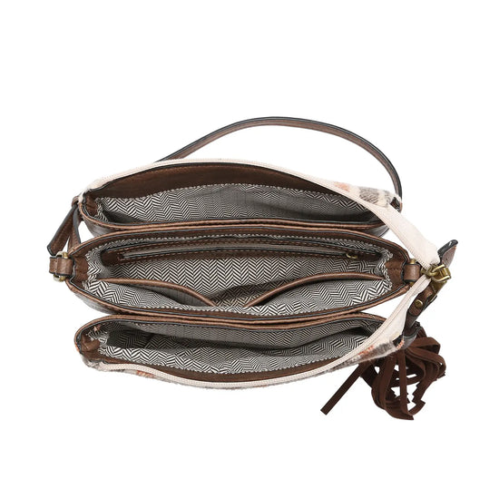 Load image into Gallery viewer, Sabrina Two Tone Crossbody Cow Brown
