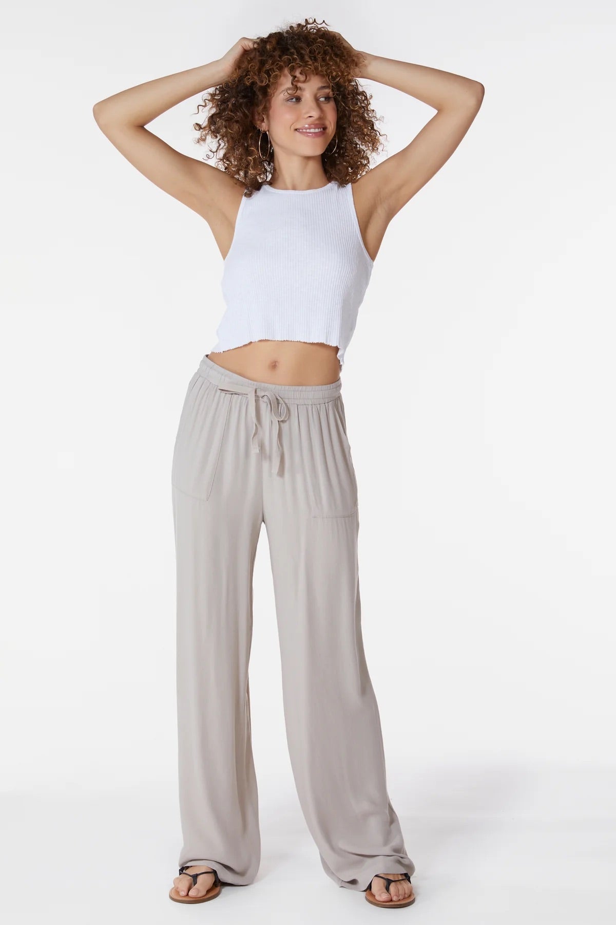 Load image into Gallery viewer, Wide Leg Pant Tan
