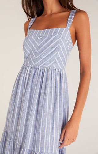 Ayla Striped Midi Dress