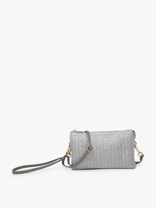 Riley Woven Straw Crossbody Wallet