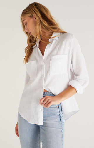 Kaili Button Up Gauze Top