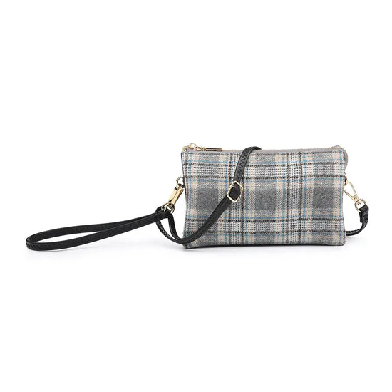 Load image into Gallery viewer, Riley Plaid Crossbody Wristlet (All Colors)
