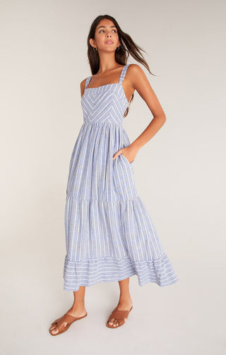 Ayla Striped Midi Dress
