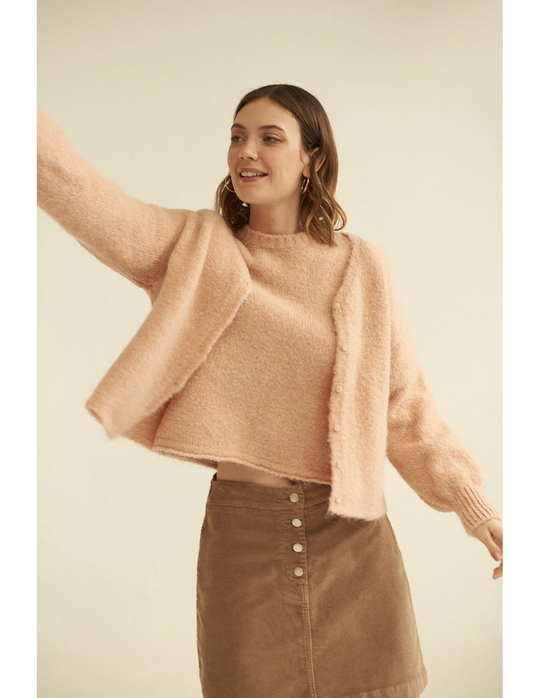 Load image into Gallery viewer, Lichi Cardigan Rose
