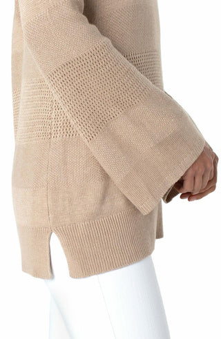 Texture Blocked Raglan Sweater
