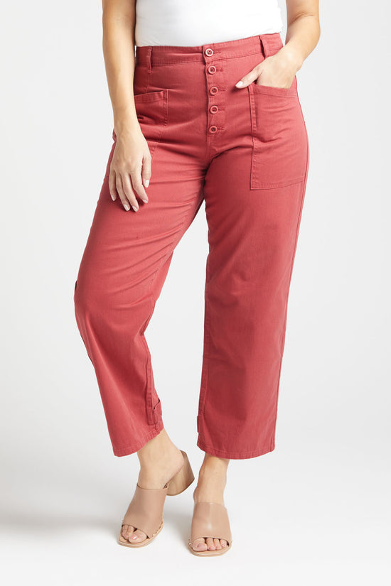 Load image into Gallery viewer, Tammy Trousers Crimson Red
