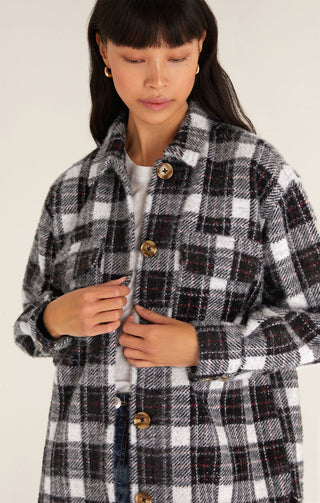 Plaid Tucker Jacket Black & White