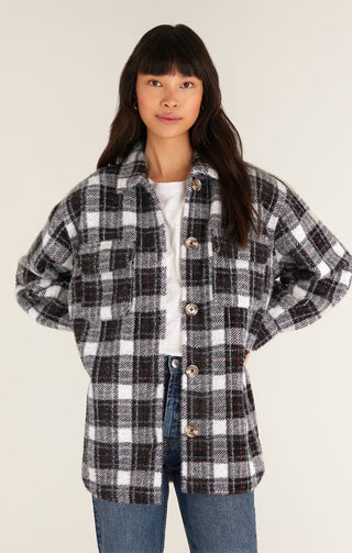 Plaid Tucker Jacket Black & White